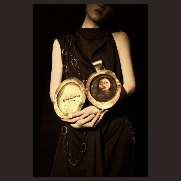 Things Unsaid Qiuwen Lyu Mourning Locket 2024AD 2024 Brass copper gold silver photo jesmonite 768x768