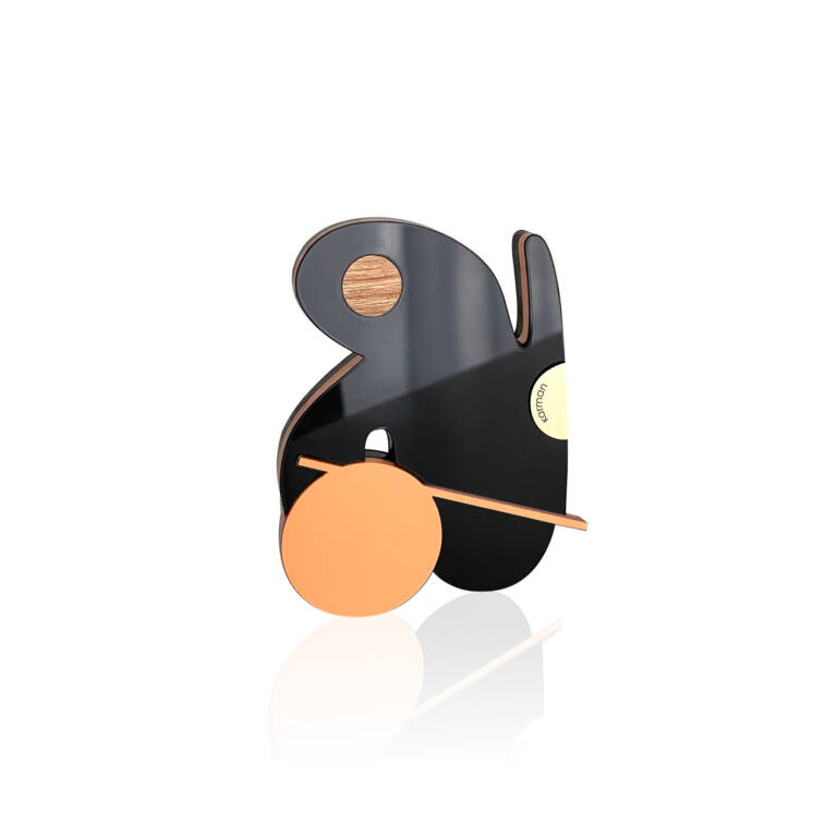 Noah Brooch AcrylicGlass Wood Laserply FoamBack GoldplatedBrass Karman 1 768x768